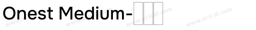 Onest Medium字体转换